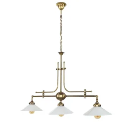 Best Giovanni Battista Jugendstil Profi Billardtischlampe E27 Weiß Esszimmer