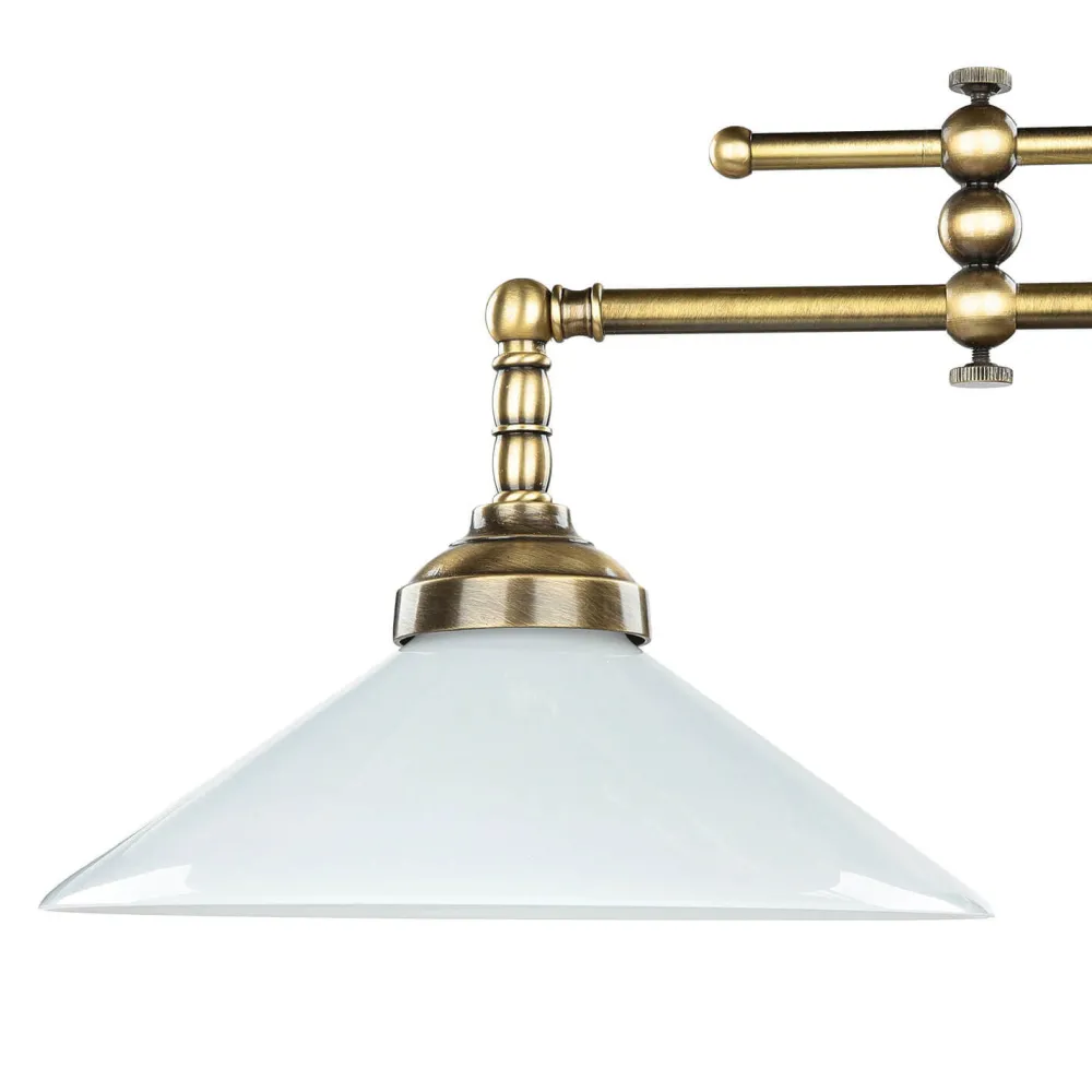 Best Giovanni Battista Jugendstil Profi Billardtischlampe E27 Weiß Esszimmer