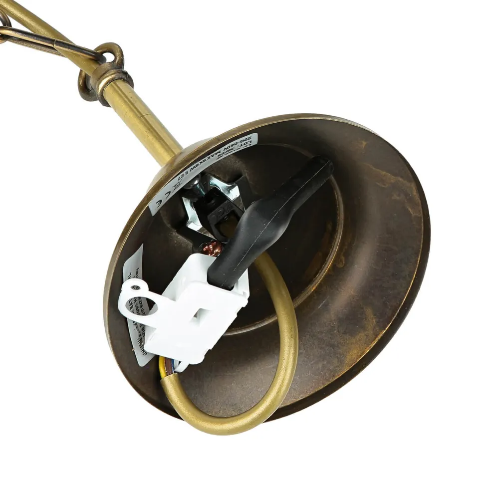 Best Giovanni Battista Jugendstil Profi Billardtischlampe E27 Weiß Esszimmer