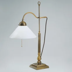 Outlet Berliner Messingleuchten Jugendstil Tischleuchte aus Echt Messing C2