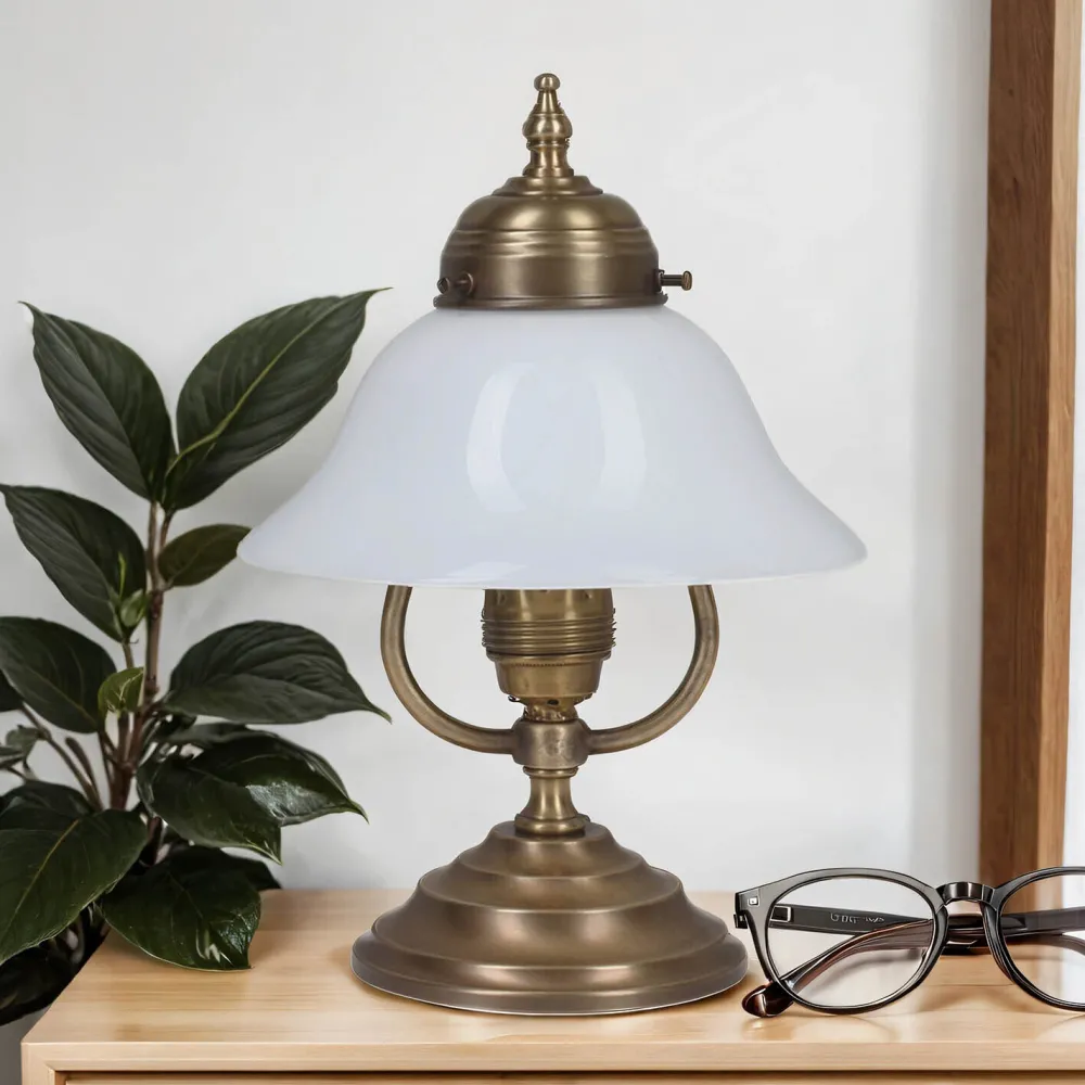 Outlet Berliner Messingleuchten Jugendstil Tischleuchte Berliner Messing V20