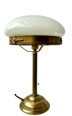 Hot Berliner Messingleuchten Jugendstil Tischleuchte Zugschnur Messing Z17