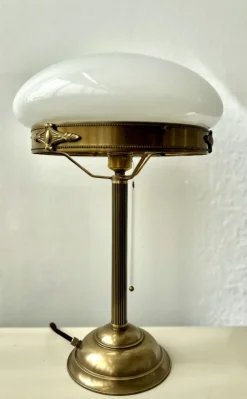 Hot Berliner Messingleuchten Jugendstil Tischleuchte Zugschnur Messing Z17