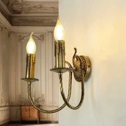 Clearance Giovanni Battista Jugendstil Wandlampe Bronze Hell