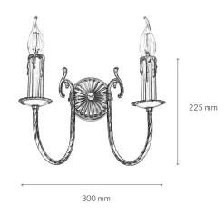 Clearance Giovanni Battista Jugendstil Wandlampe Bronze Hell