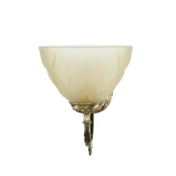 Giovanni Battista Jugendstil Wandleuchte E14 Elisa* Glaslampen|Metall Lampen