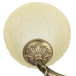 Giovanni Battista Jugendstil Wandleuchte E14 Elisa* Glaslampen|Metall Lampen