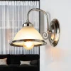 Online Easylight Jugendstil Wandleuchte E27 mit Glasschirm Silbern