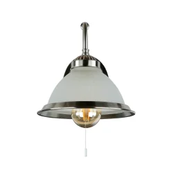 Online Easylight Jugendstil Wandleuchte E27 mit Glasschirm Silbern