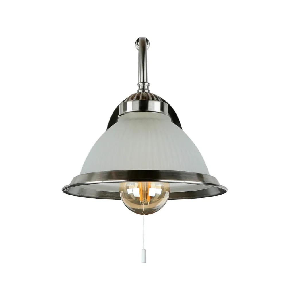 Online Easylight Jugendstil Wandleuchte E27 mit Glasschirm Silbern