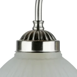 Online Easylight Jugendstil Wandleuchte E27 mit Glasschirm Silbern