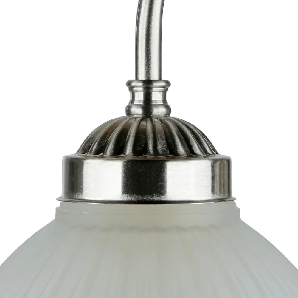 Online Easylight Jugendstil Wandleuchte E27 mit Glasschirm Silbern