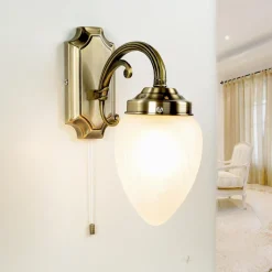 Easylight Jugendstil Wandleuchte Wandlampe Zugschalter E14 MAYA* Glaslampen|Jugendstil Lampen