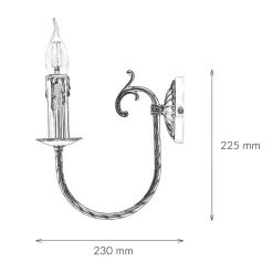 Best Giovanni Battista Jugendstil Wandleuchter E14 Petalo