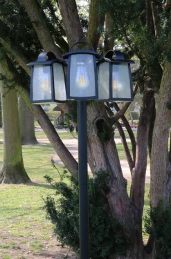 Online Eco-Light Kandelaber Aluminium Glas E27 IP44 195 cm Vintage