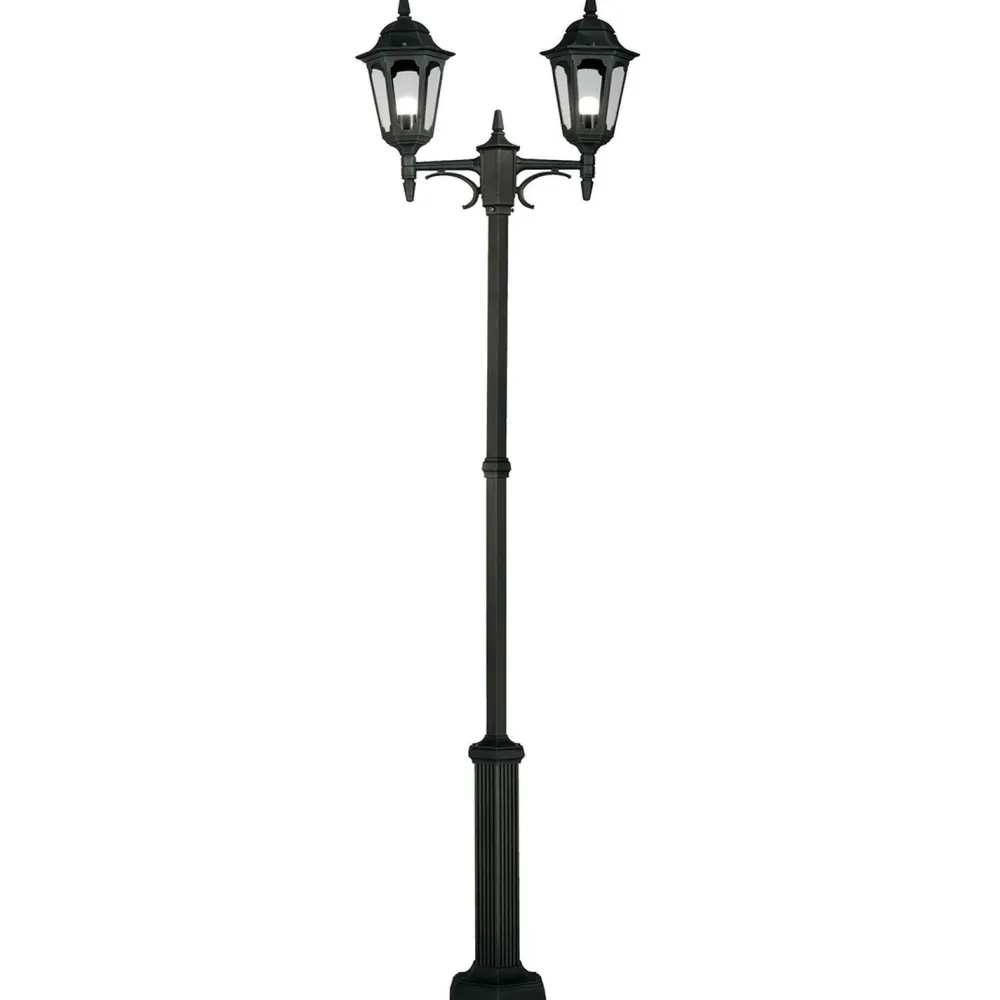 Elstead Kandelaber Garten Schwarz Aluminium 228cm Rustikal* Außenleuchten Antik|Gartenlaternen