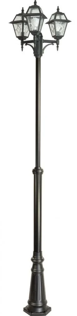 SU-MA Kandelaber MERKSEM Schwarz 185-285cm Rustikal 3x* Außenleuchten Antik|Gartenlaternen