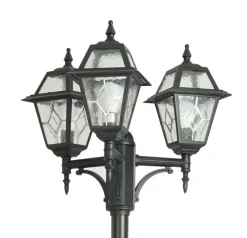 SU-MA Kandelaber MERKSEM Schwarz 185-285cm Rustikal 3x* Außenleuchten Antik|Gartenlaternen