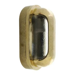 Andromeda Kellerlampe Echt-Messing Glas E27 IP64 23 cm hoch IAST* Außenwandleuchten|Feuchtraumleuchten