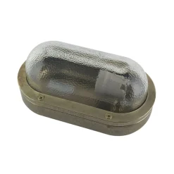 Best Andromeda Kellerlampe Echt-Messing Glas E27 IP64 23 cm breit