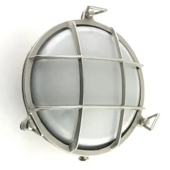 Online Andromeda Kellerlampe Messing Glas E27 IP64 Ø 24 cm rund Maritim