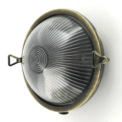 Sale Andromeda Kellerlampe Messing massiv Glas D: 17,5 cm rund IP64