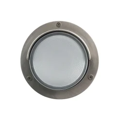 Andromeda Kellerlampe Messing massiv Glas rund D: 14 cm IP64 G9* Außenwandleuchten|Messinglampen