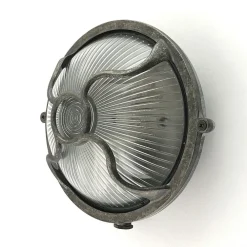 Andromeda Kellerlampe Messing massiv Glas E27 IP64 D: 17,5 cm* Außenwandleuchten|Feuchtraumleuchten