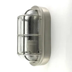 Andromeda Kellerlampe Messing massiv Glas E27 IP64 B: 23 cm TOXOS* Außenwandleuchten|Feuchtraumleuchten