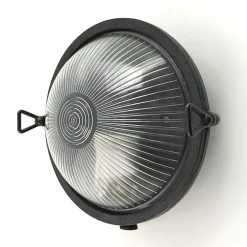 Andromeda Kellerleuchte Echt-Messing Glas E27 IP64 rund Ø 17,5 cm* Außenwandleuchten|Rustikale Lampen