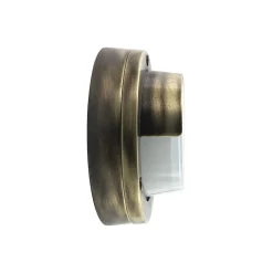 Andromeda Kellerleuchte Messing massiv Glas G9 IP64 rund Ø 14 cm* Außenwandleuchten|Rustikale Lampen