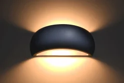 New Sollux Keramik Wandlampe Up Down Grau indirekt 32 cm G9