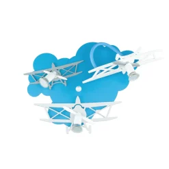 Nowodvorski Kinderleuchte PLANE in Blau 3-flmg*Kinder Kinderzimmerlampen|Kinderlampen