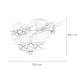 Nowodvorski Kinderleuchte PLANE in Blau 3-flmg*Kinder Kinderzimmerlampen|Kinderlampen