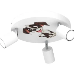 Best Luminex Kinderzimmerlampe Weiß Ø 30 cm schwenkbar GU10 Metall