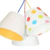 BPS Koncept Kinderzimmerlampe Weiß Orange gepunktet Stoff*Kinder Kinderzimmerlampen|Kinderlampen