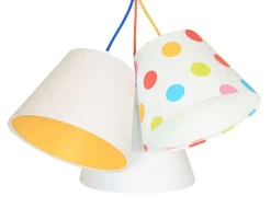 BPS Koncept Kinderzimmerlampe Weiß Orange gepunktet Stoff*Kinder Kinderzimmerlampen|Kinderlampen