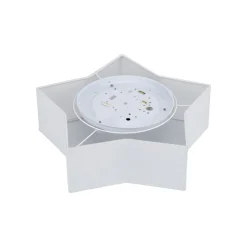 TK Lighting Kinderzimmerlampe Weiß Stern L: 45 cm Stoff Weiß 2x E27 Decke*Kinder Deckenleuchten|Kinderzimmerlampen