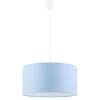 Outlet TK Lighting Kinderzimmerleuchte Hellblau Weiß Ø 40 cm rund Stoff