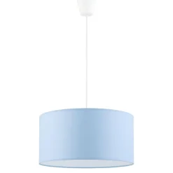 Outlet TK Lighting Kinderzimmerleuchte Hellblau Weiß Ø 40 cm rund Stoff