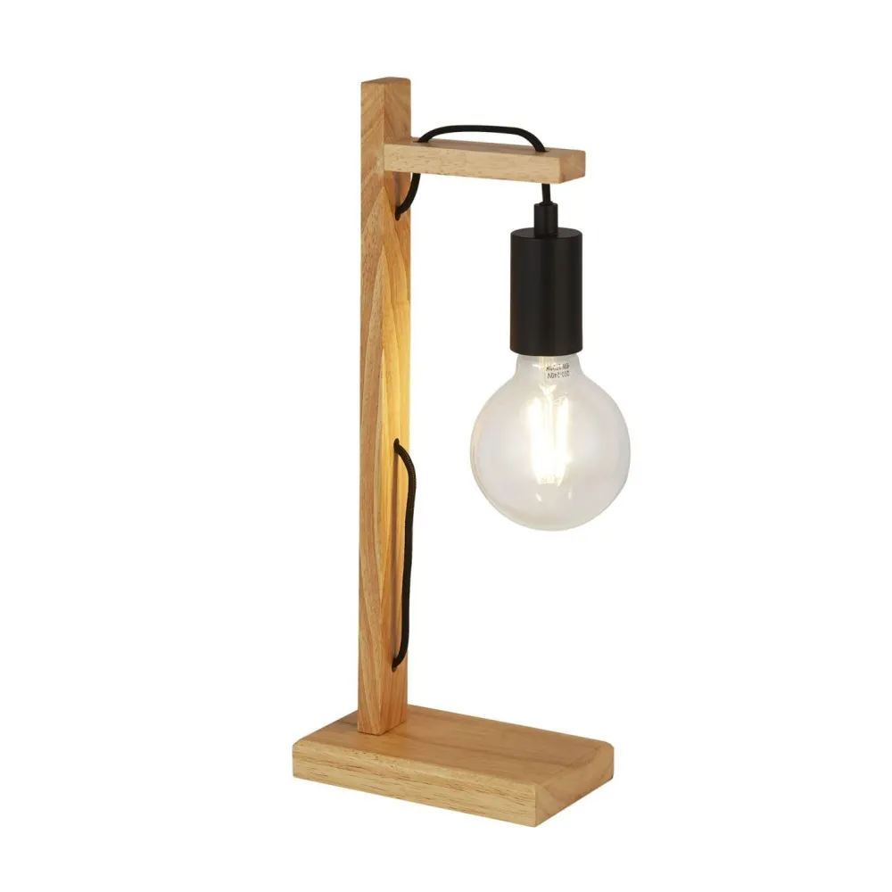 Searchlight Kinderzimmerleuchte Tisch Natur Schwarz E27 42,5 cm*Kinder Kinderzimmerlampen|Kinderlampen