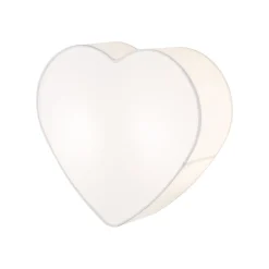 TK Lighting Kinderzimmerleuchte Weiß L: 42 cm Stoff 2x E27 Herz*Kinder Deckenleuchten|Kinderzimmerlampen