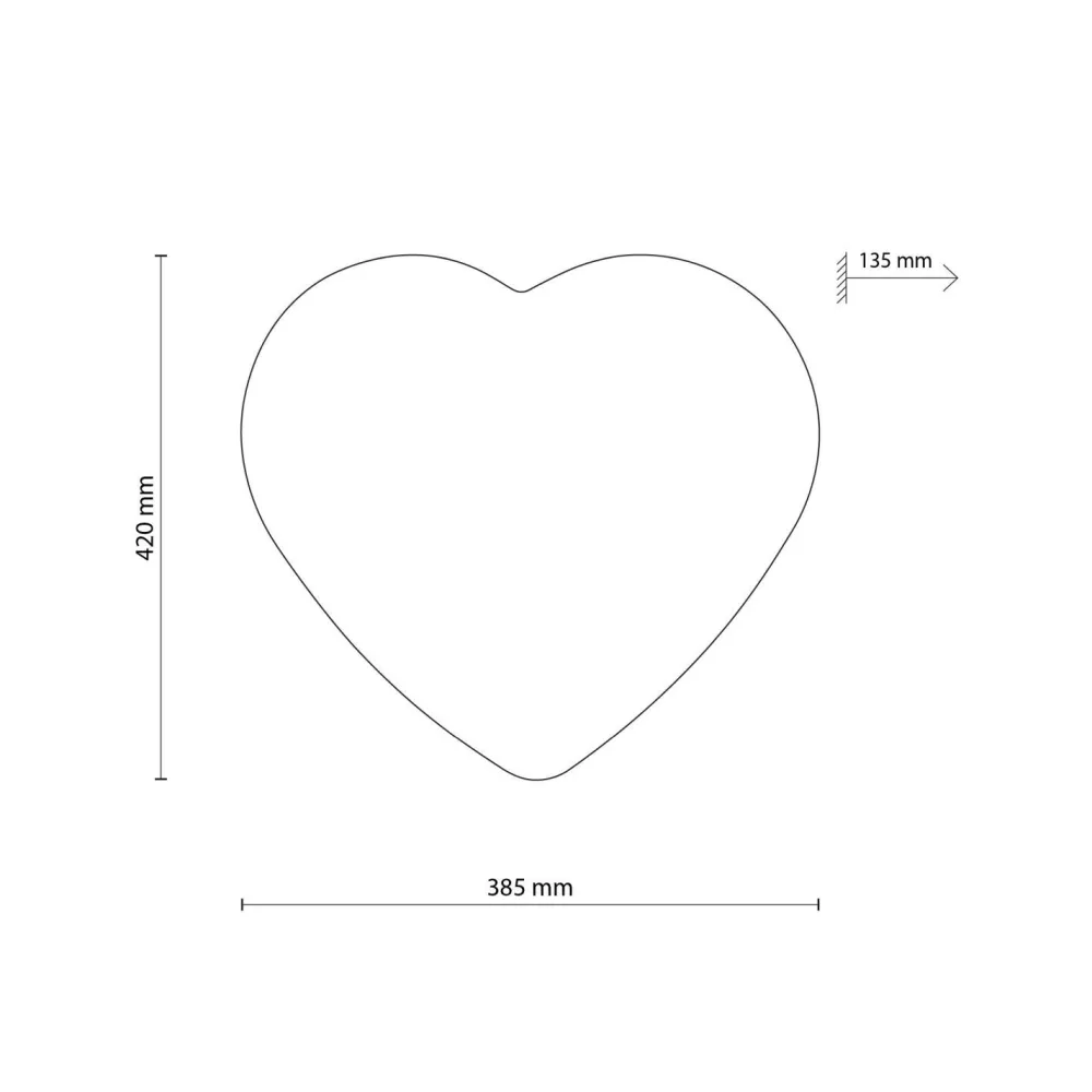TK Lighting Kinderzimmerleuchte Weiß L: 42 cm Stoff 2x E27 Herz*Kinder Deckenleuchten|Kinderzimmerlampen