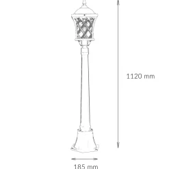 Nowodvorski Klassische Außenstehleuchte in anthrazit* Rustikale Lampen|Wegeleuchten