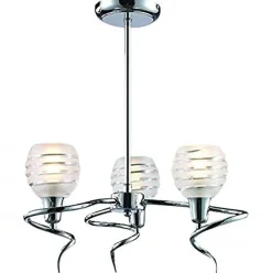 Lampex Klassische Deckenleuchte Chrom 3-flmg* Deckenleuchten|Glaslampen