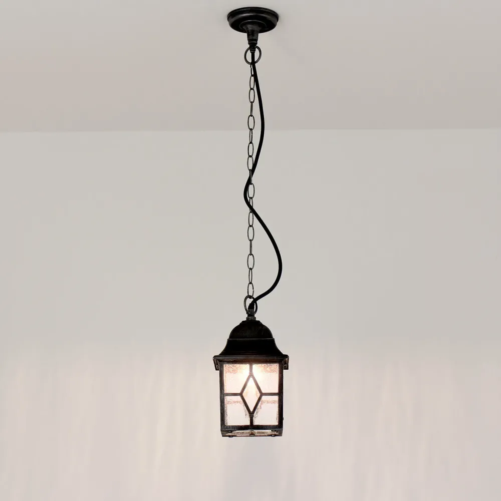 Searchlight Klassische Pendelleuchte in antik silber* Außenleuchten Antik|Gartenlaternen