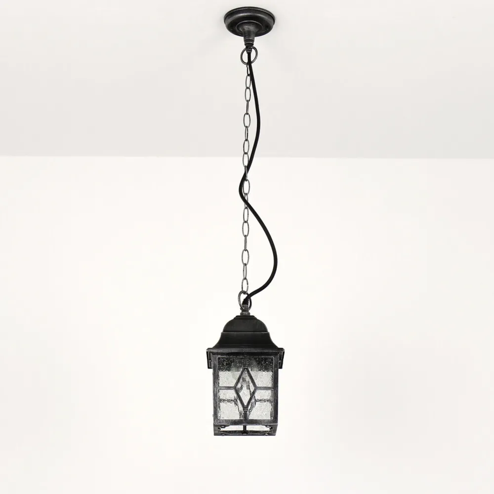 Searchlight Klassische Pendelleuchte in antik silber* Außenleuchten Antik|Gartenlaternen