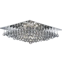 Searchlight Klassische quadratische Kristall Deckenleuchte HANNA* Deckenleuchten|Flurlampen