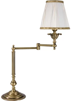 Giovanni Battista Klassische Tischleuchte E14 London Weiß* Messinglampen|Stofflampen