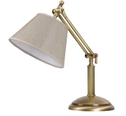 Giovanni Battista Klassische Tischleuchte Snodo Beige* Stofflampen|Messinglampen